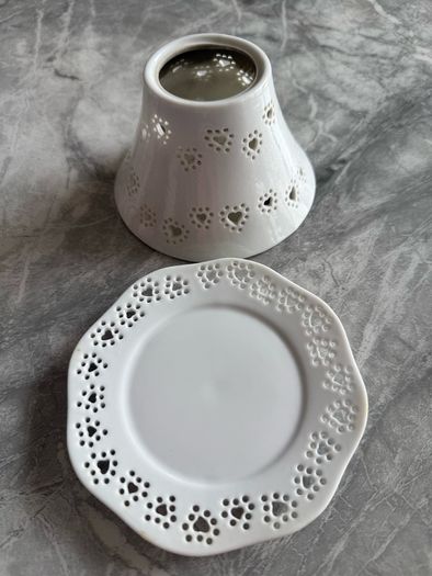 yankee candle lampshade and plate