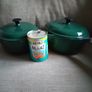 Two Matching Le Creuset Type Cast Iron Saucepans With Lids Image 8