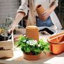 Terracotta Plant Pots Flower 5.7 Inch Self Watering No Soil Planter for Indoor Outdoor Hydroponic Image 4