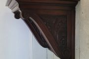 Antique carved mahogany corbel shelf