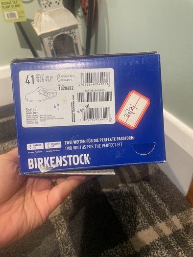 Birkenstock Boston grey d sad size 7.5