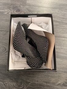 Ego black diamante thigh-high boots