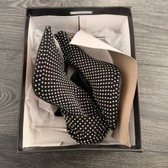 Ego black diamante thigh-high boots