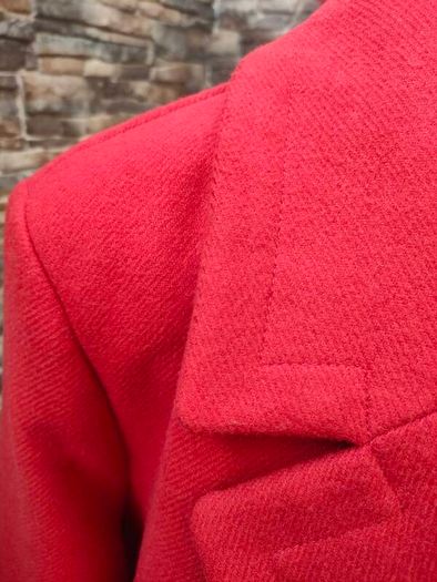 Red Double breasted overcoat uk20