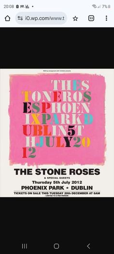 The Stone Roses Phoenix Park Poster
