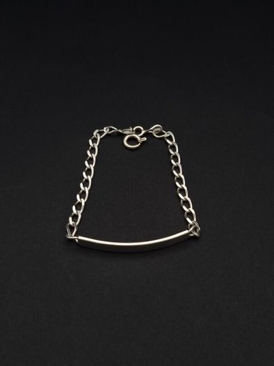 925 Sterling Silver Italian Name Plate Engravable Bracelet