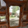 Antique Victorian style overmantel mirror with shelves Image 5