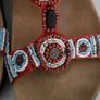 SCHOLL Red Beaded Bogota Cork sandals Sz 39 - Rrp 65 (New) Image 8
