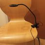 LED ring clip-on lamp with a flexible gooseneck  black Image 2