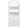 Bathroom Cabinet White 46x24x116 cm Paulownia Wood Image 3