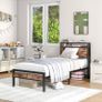 3ft Single Bed Frame with Storage Headboard,Single Beds Image 3