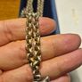 Vintage Stamped Sterling Silver Heavy Elaborate Chain and Cat Pendant Image 4