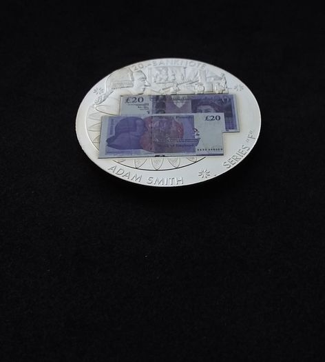 British Banknote Series : Adam Smith " 20 Pound " Commemorative Medallion/Coin