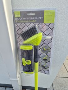 Block paving brush set