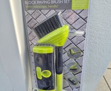 Block paving brush set