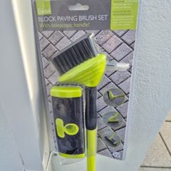 Block paving brush set