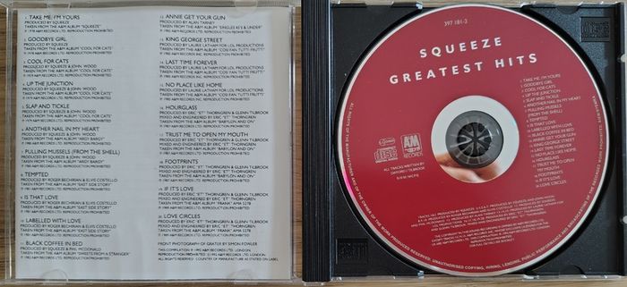 Squeeze - Greatest Hits CD (1992) New Wave Pop Rock EX+