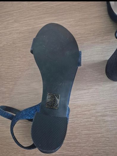 Navy glitter sandals