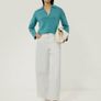 JIGSAW Open Collar Compact Wool Rich Jumper SIZE XL Image 3