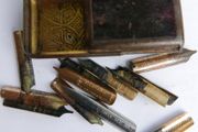 Antique 14 x Assorted Fine Quality  Dip Pen Nibs and Victorian Box