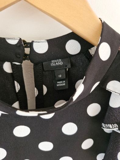 Black/White spotty dress (River island)