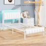 Single Bed Frames with Storage Headboard and Charging Station/LED Lights,Heavy Image 2