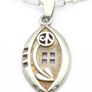 925 Vintage Abstract Silver Necklace Image 2