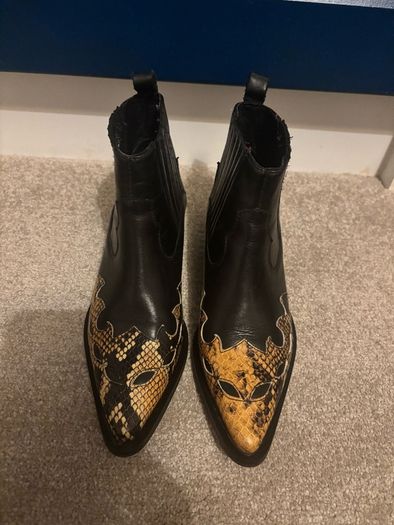 Womens Shoe Biz Copenhagen Cowboy Ankle Boots UK 3