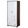 Furniture set- toddlers bed, cot bed, chest of drawers, changing table, wardrobe, tall shelf, wall shelf. Image 4