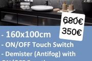 LED Bathroom Mirror Antifog Fog Free Touch Switch