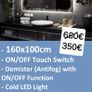 LED Bathroom Mirror 160x100cm Defogger Flowing LED Image 2