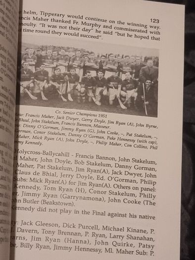 Gaelic Games in Holycross Ballycahill 1884-1990