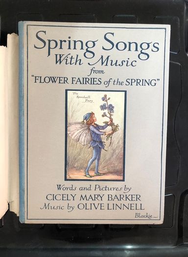 Antique Book Spring Songs with Music from "Flower Fairies of the Spring"