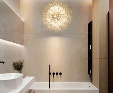 Dandelion 16-Light Sputnik Crystal Chandelier Starburst Sunburst Ceiling Lighting