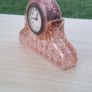 Art Deco Walther Pink Peach Glass Clock Image 3