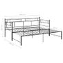 Pull-out Sofa Bed Frame Black Metal 90x200 cm Image 2