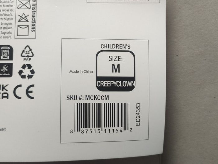 Girls " IT " / Creepy Clown Costume