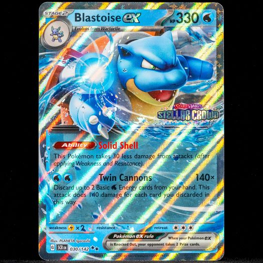 Blastoise EX 030/142 Stamped Promo Double Rare Holo S&V Stellar Crown Pokemon Card