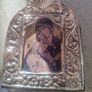 Framed Vintage Madonna and child  picture- in Silver stamped 925 Frame. Image 2