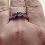 Sterling silver ring with amethysts (trilogy). Image 6