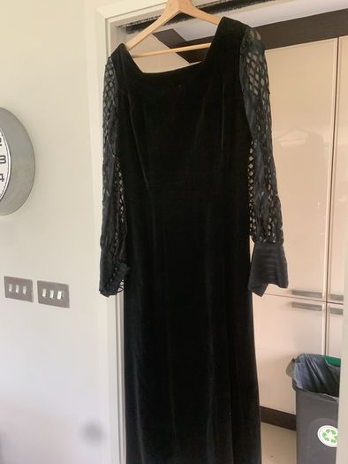vintage Leshgold London 1960s velvet dress