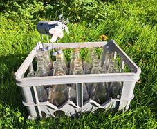 Vintage Milk Bottles (Full Crate)