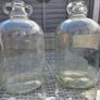 Pair of Vintage Glass Demijohns / Storage Jugs (300mm x 160mm) Image 2