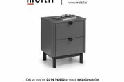 Zoe 2 Drawer Bedside Table - Grey