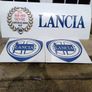3 X Vintage Lancia Car Dealership Signs Image 3