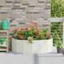 Planter White 120 x 60 x 35 cm Steel Image 3