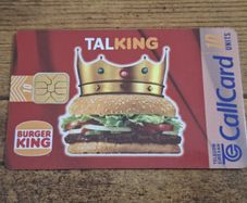 Ireland CallCard "Burger King", used, 4/1997, 10 Units - free standard postage