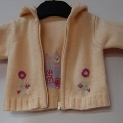 baby jacket  80% lambswool hood 3/6mths