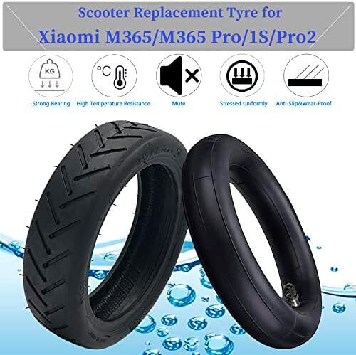 2 Pack 8 1/2x2 Xiaomi M365 Tires, 8.5 Inch Spare Wheel Outer And Inner Tires for Mijia Xiaomi M365/M365Pro Durable And Anti-slip Electric Scooter Butyl Rubber Tires, 8.5 Inch Scooter Tire Wheel