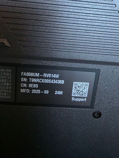 Asus Tuf Gaming A16 Fa608um | Ryzen 7 260 | Rtx 5060 8gb | 32gb Ddr5 5600mhz | 1tb Crucial T500 Ssd | 16" Wuxga Gaming Laptop